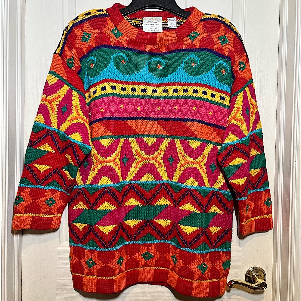 Stunning Handknitted International Sweater | Will absolutely make a statement!❤️
